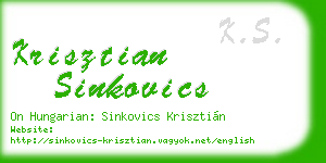 krisztian sinkovics business card