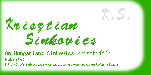 krisztian sinkovics business card